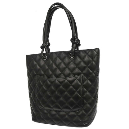 Chanel Black Calfskin Cambon Ligne Tote Handbag