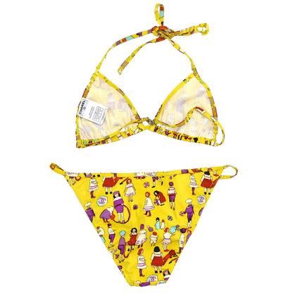 Chanel 2001 Swimwear Swimsuit Yellow #40