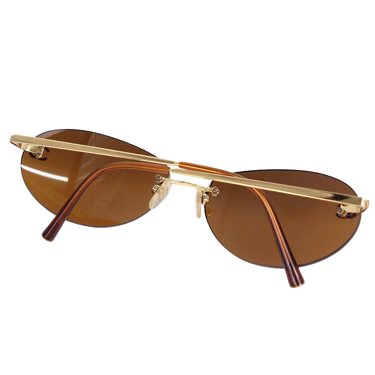Chanel Sunglasses Eyewear Brown 59□16 Small Good