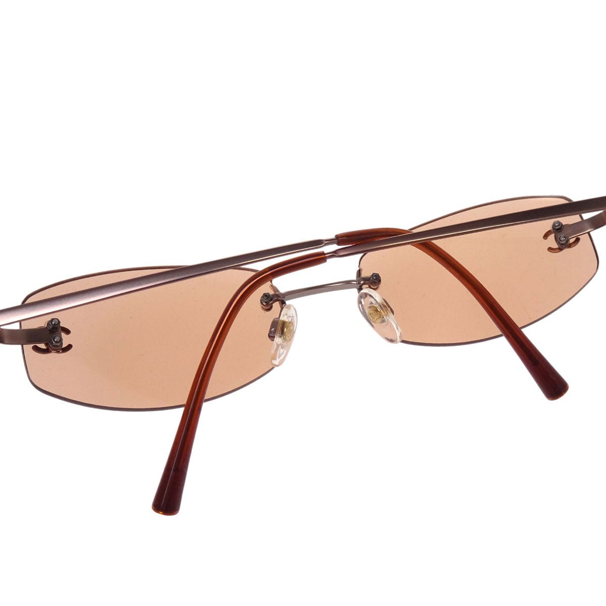 Chanel Sunglasses Eyewear Brown 54□19 Small Good