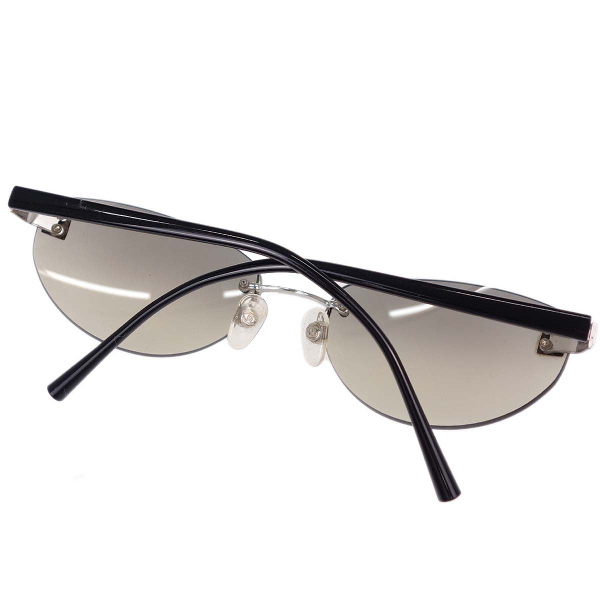 Chanel Sunglasses Eyewear Black 58□18 Small Good