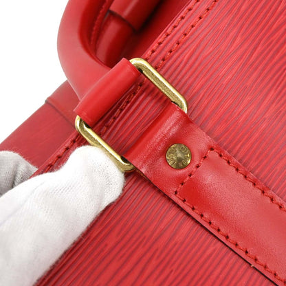 Louis Vuitton Red Epi Keepall 50 Travel Handbag M42967