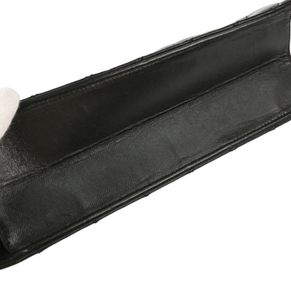 Chanel Black Lambskin Turnlock Medium Half Flap Shoulder Bag