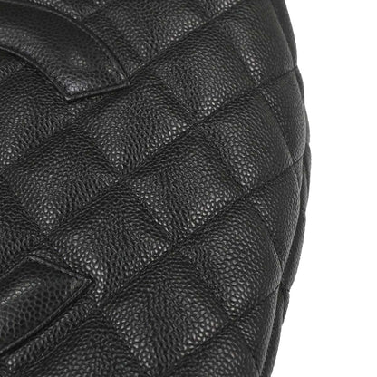 Chanel 2003-2004 Black Caviar Medallion Tote Handbag