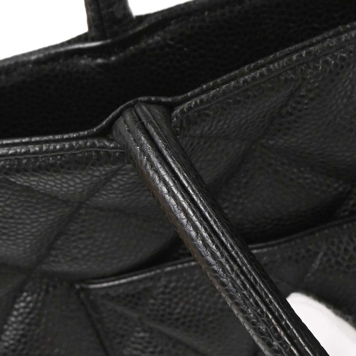 Chanel 2003-2004 Black Caviar Medallion Tote Handbag