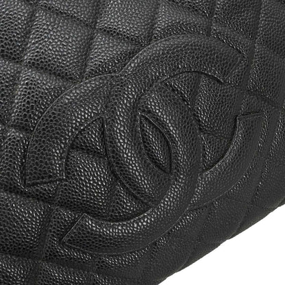Chanel Black Caviar Skin GST Tote Chain Handbag