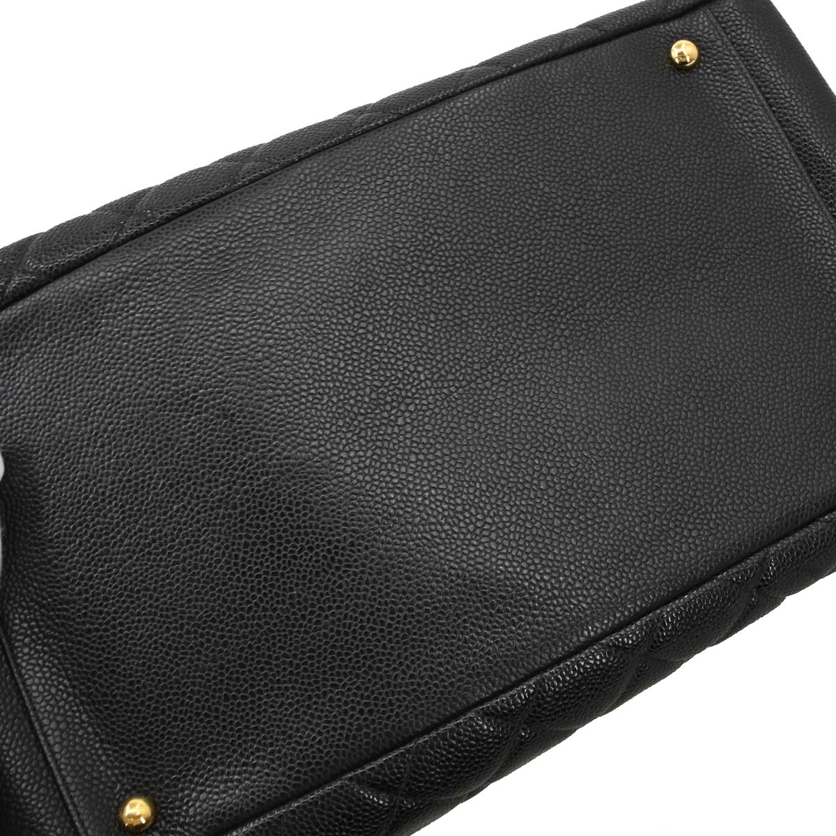 Chanel Black Caviar Skin GST Tote Chain Handbag