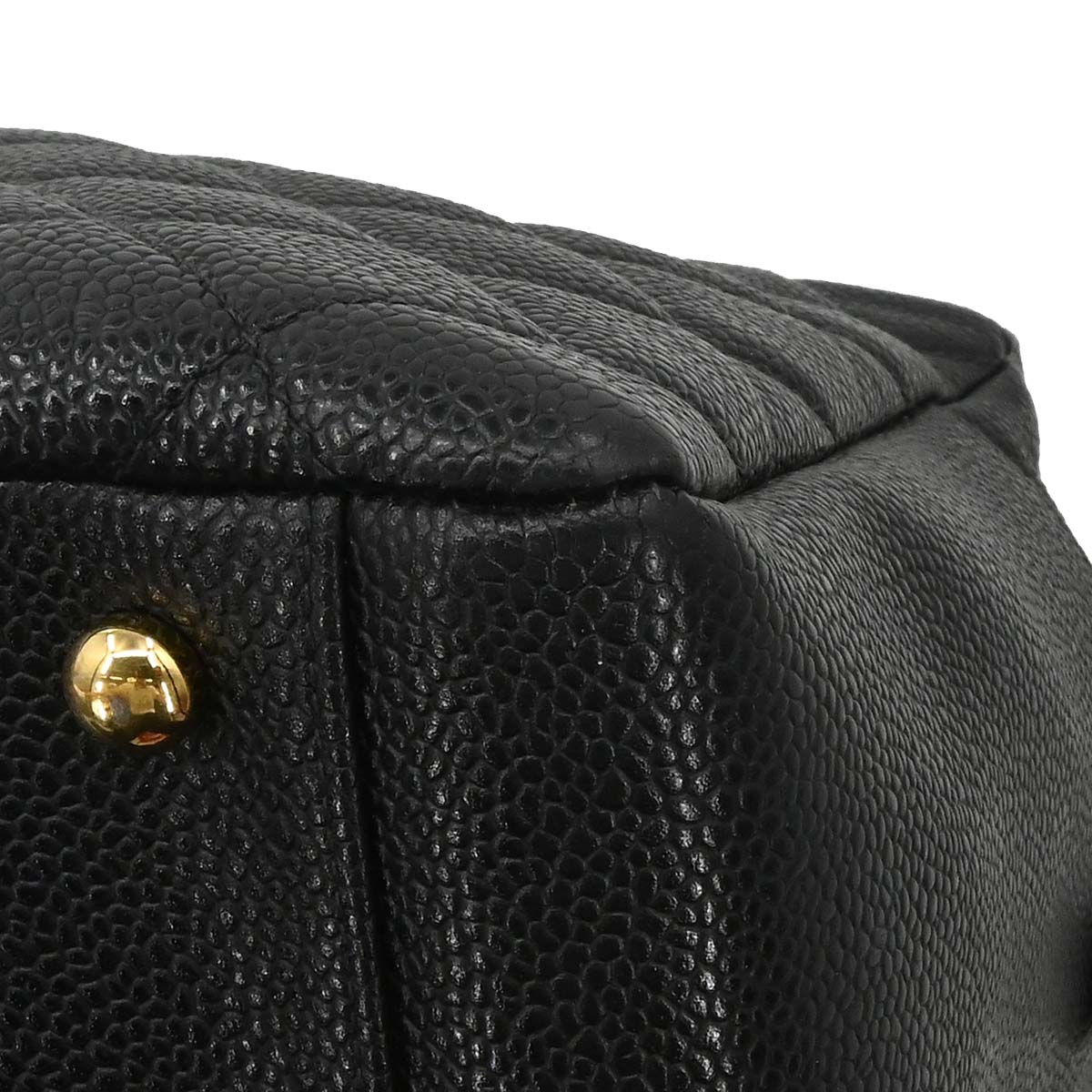 Chanel Black Caviar Skin GST Tote Chain Handbag