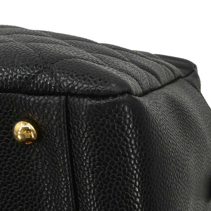 Chanel Black Caviar Skin GST Tote Chain Handbag