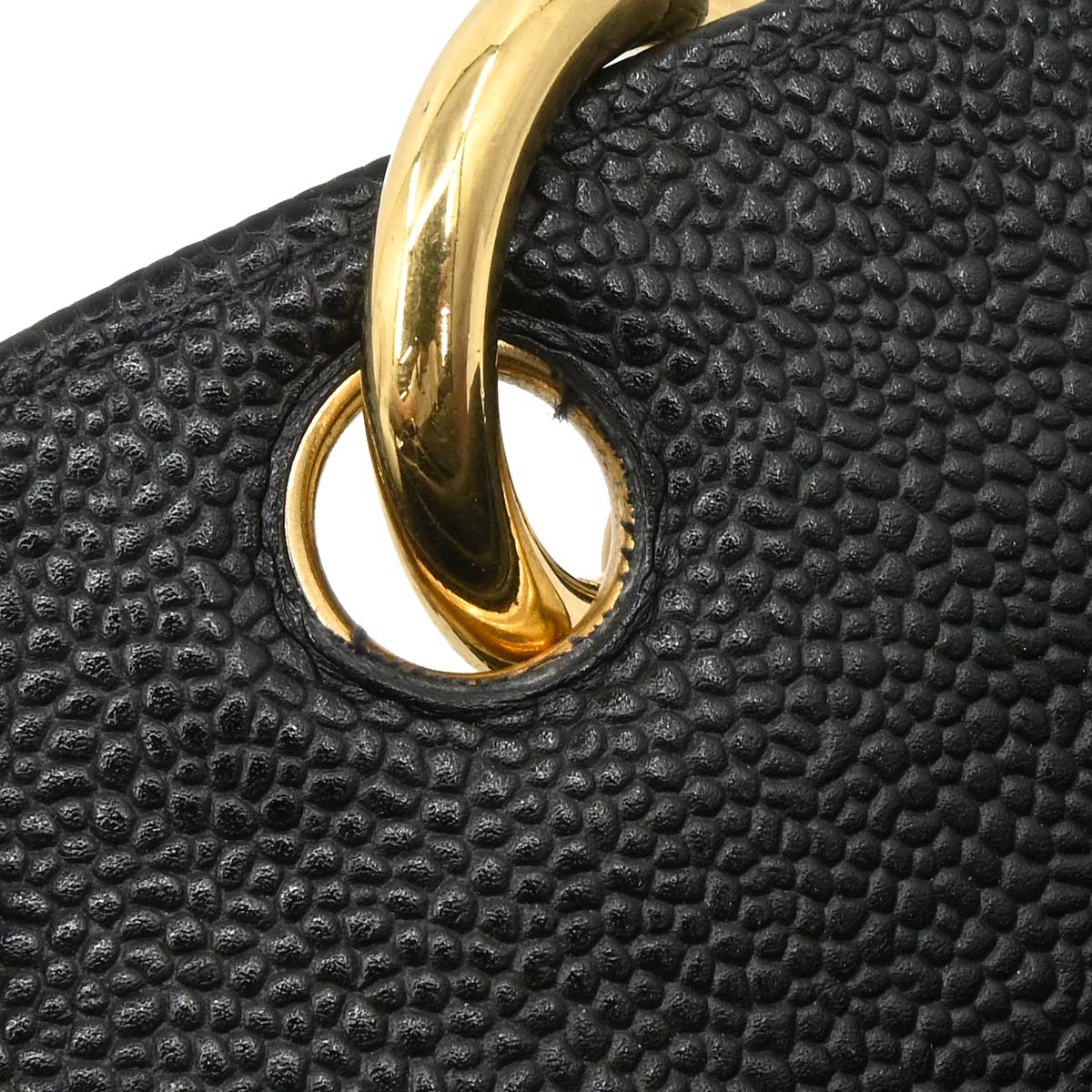 Chanel Black Caviar Skin GST Tote Chain Handbag