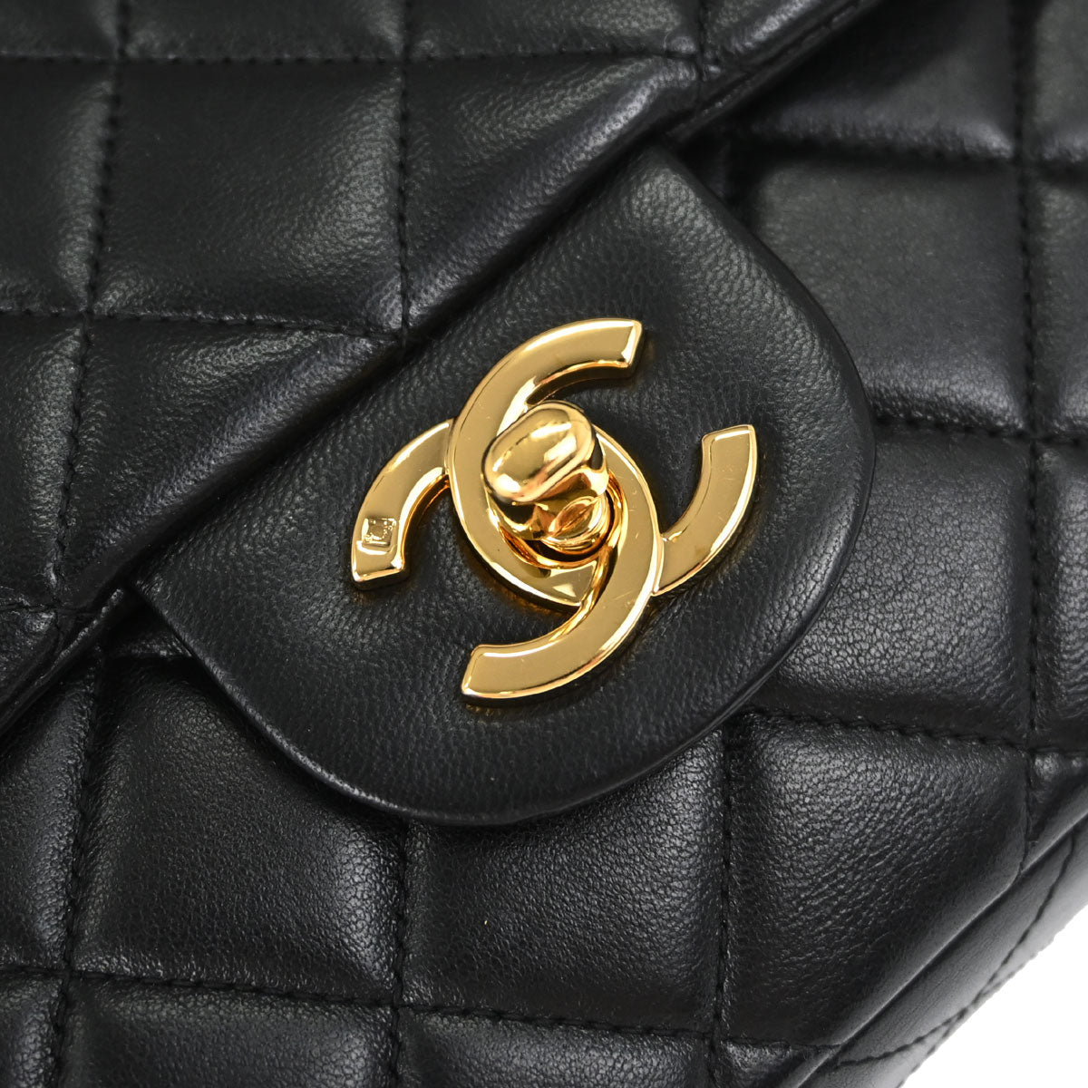 Chanel Black Lambskin Flap Backpack