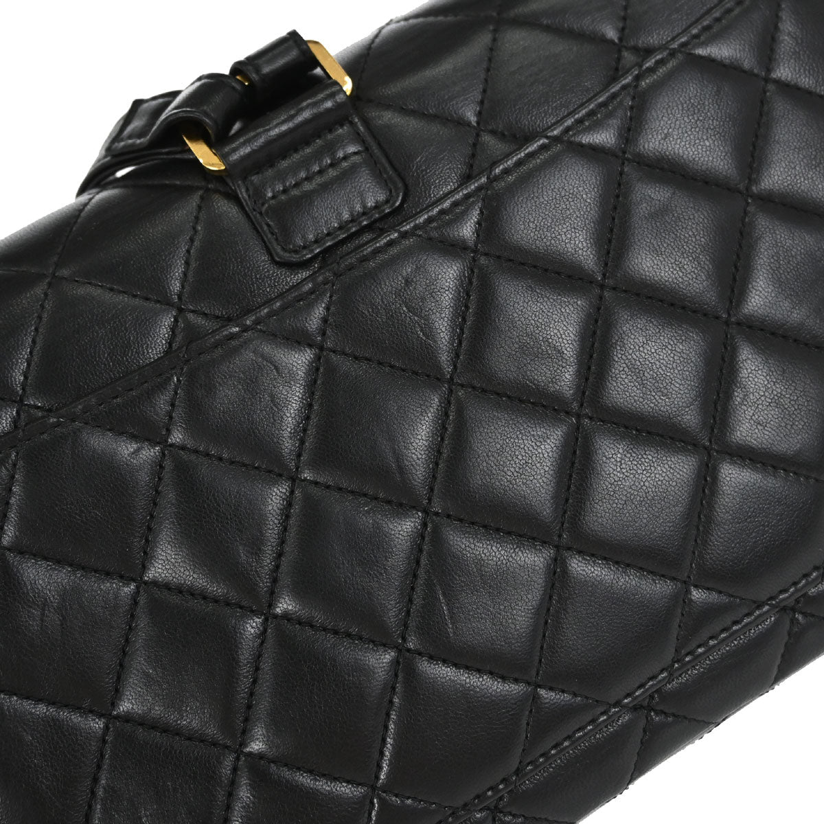 Chanel Black Lambskin Flap Backpack