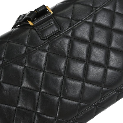 Chanel Black Lambskin Flap Backpack