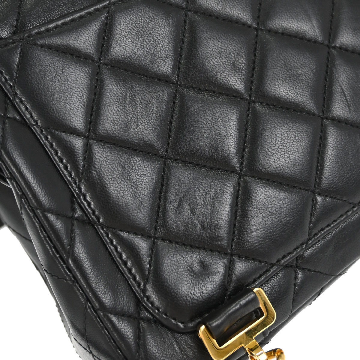 Chanel Black Lambskin Flap Backpack