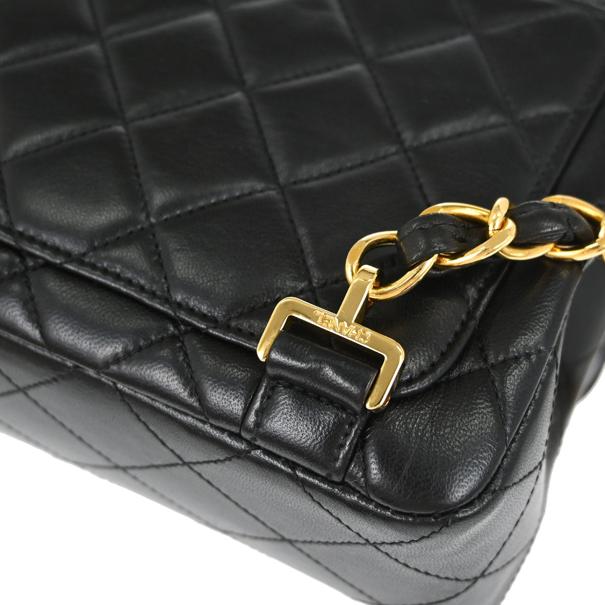 Chanel Black Lambskin Flap Backpack