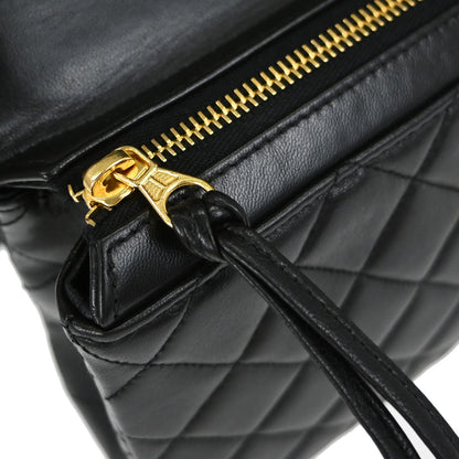 Chanel Black Lambskin Flap Backpack