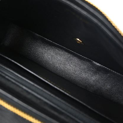 Chanel Black Lambskin Flap Backpack