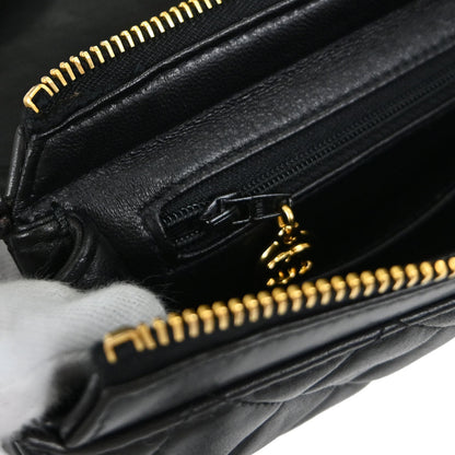Chanel Black Lambskin Flap Backpack