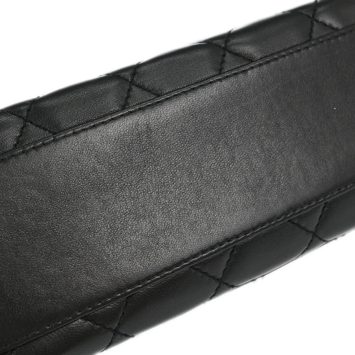 Chanel 1997-1999 Black Lambskin Kelly Top Handle Handbag