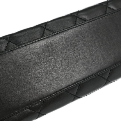 Chanel 1997-1999 Black Lambskin Kelly Top Handle Handbag