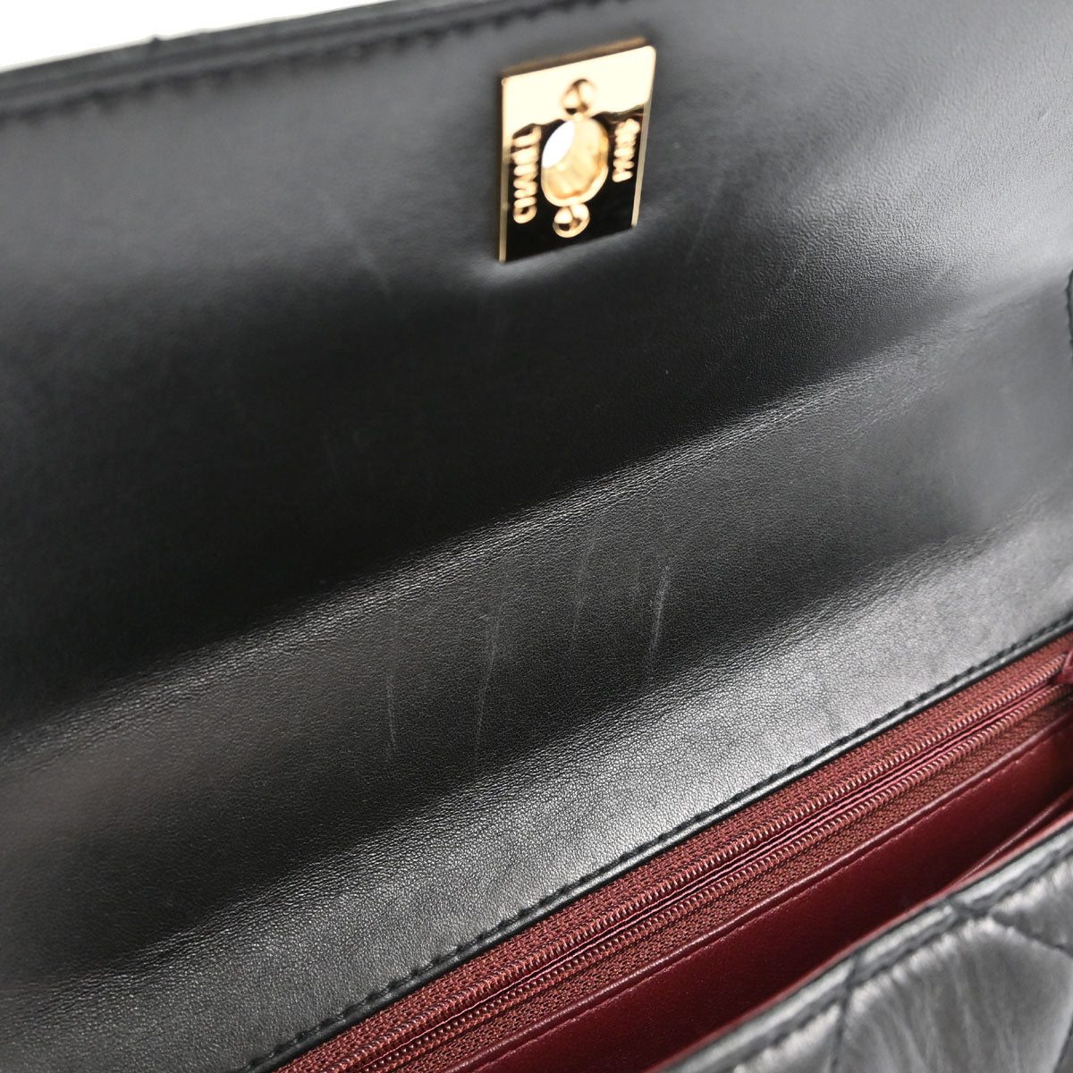 Chanel 1997-1999 Black Lambskin Kelly Top Handle Handbag