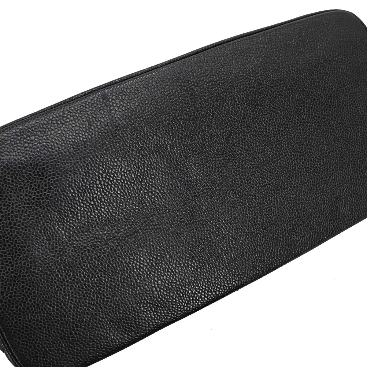 Chanel 2002-2003 Black Caviar Medallion Tote Handbag