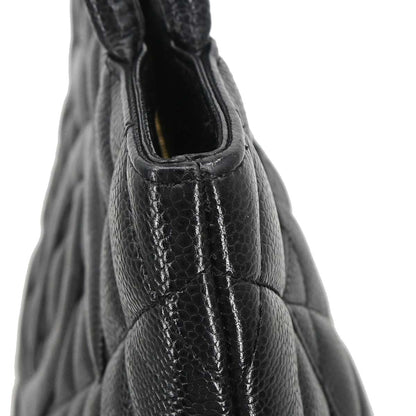 Chanel 2002-2003 Black Caviar Medallion Tote Handbag