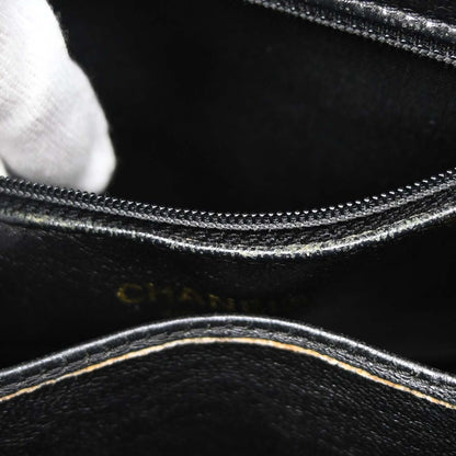 Chanel 2002-2003 Black Caviar Medallion Tote Handbag