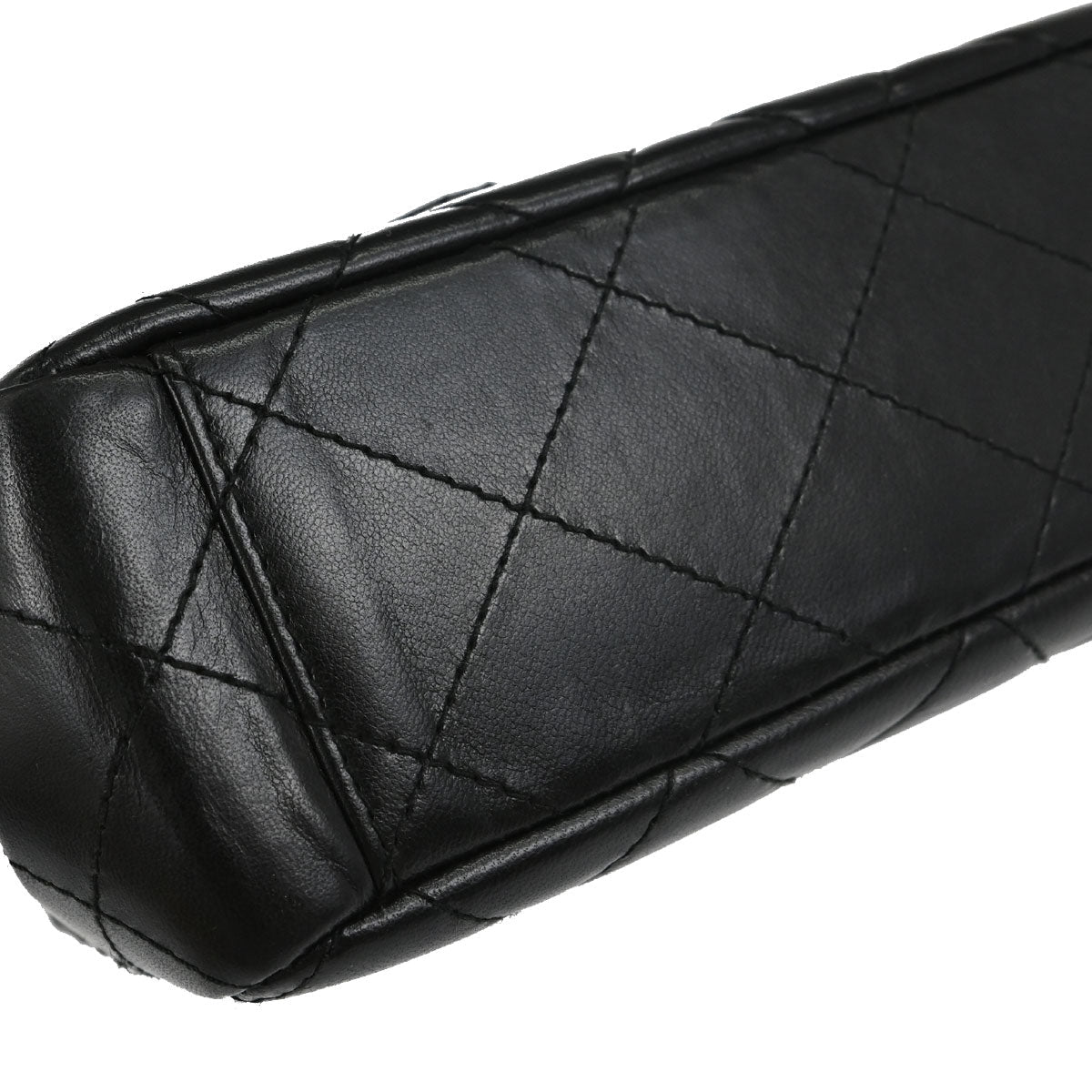 Chanel 1996-1997 Black Lambskin Top Handle Handbag