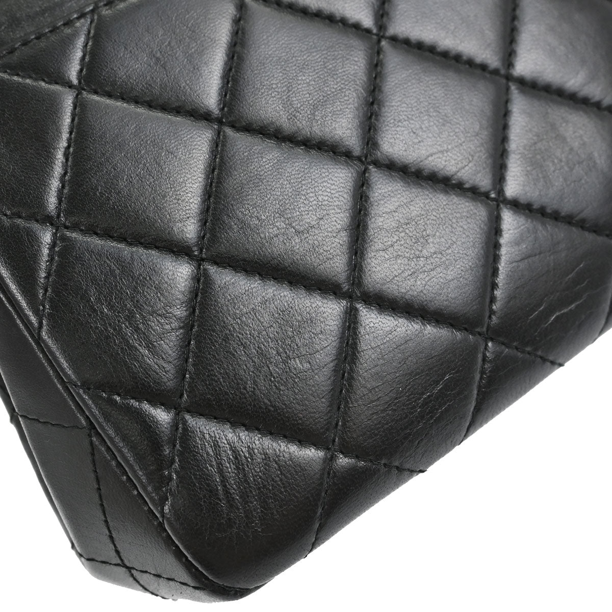 Chanel 1996-1997 Black Lambskin Top Handle Handbag