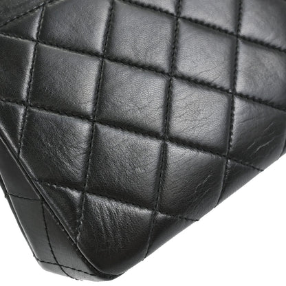 Chanel 1996-1997 Black Lambskin Top Handle Handbag