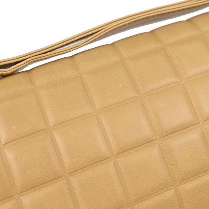 Chanel 2003-2004 Beige Lambskin Choco Bar Shoulder Bag