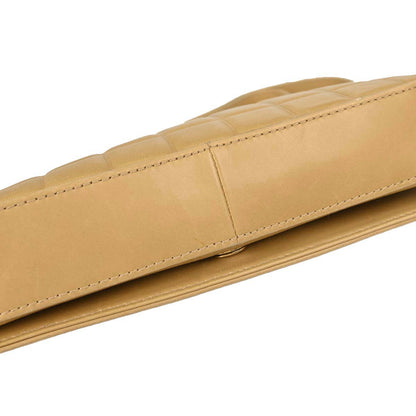 Chanel 2003-2004 Beige Lambskin Choco Bar Shoulder Bag