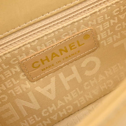 Chanel 2003-2004 Beige Lambskin Choco Bar Shoulder Bag