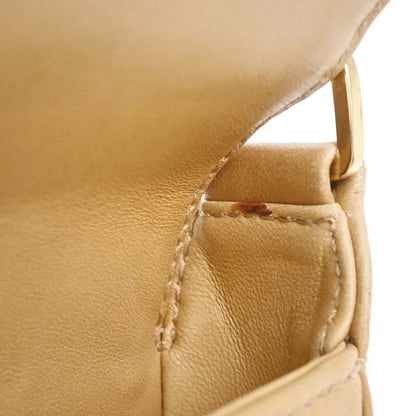 Chanel 2003-2004 Beige Lambskin Choco Bar Shoulder Bag
