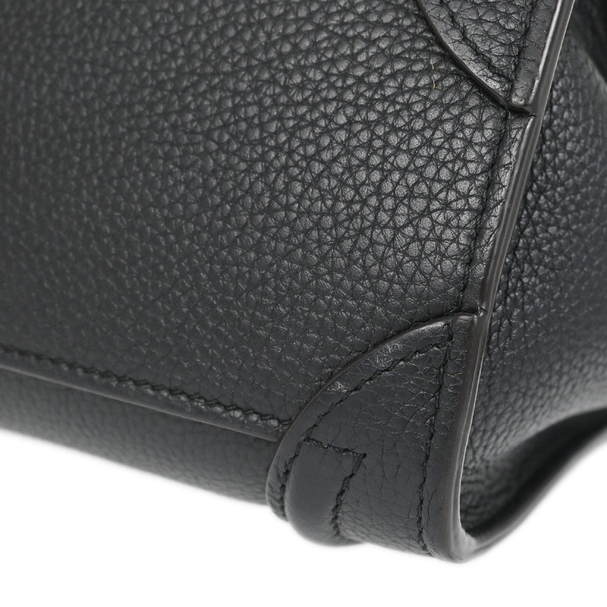 Celine Black Leather Nano Luggage 2way Shoulder Tote Handbag