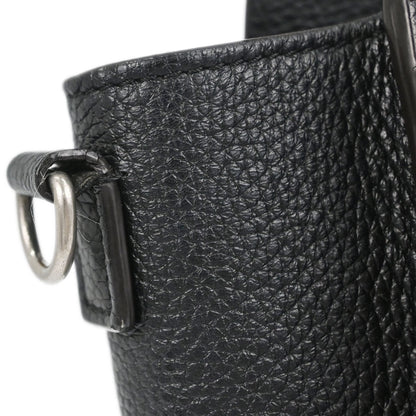 Celine Black Leather Nano Luggage 2way Shoulder Tote Handbag