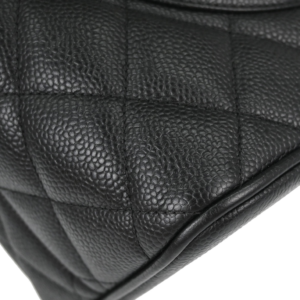 Chanel 2003-2004 Black Caviar Skin Medallion Tote Handbag