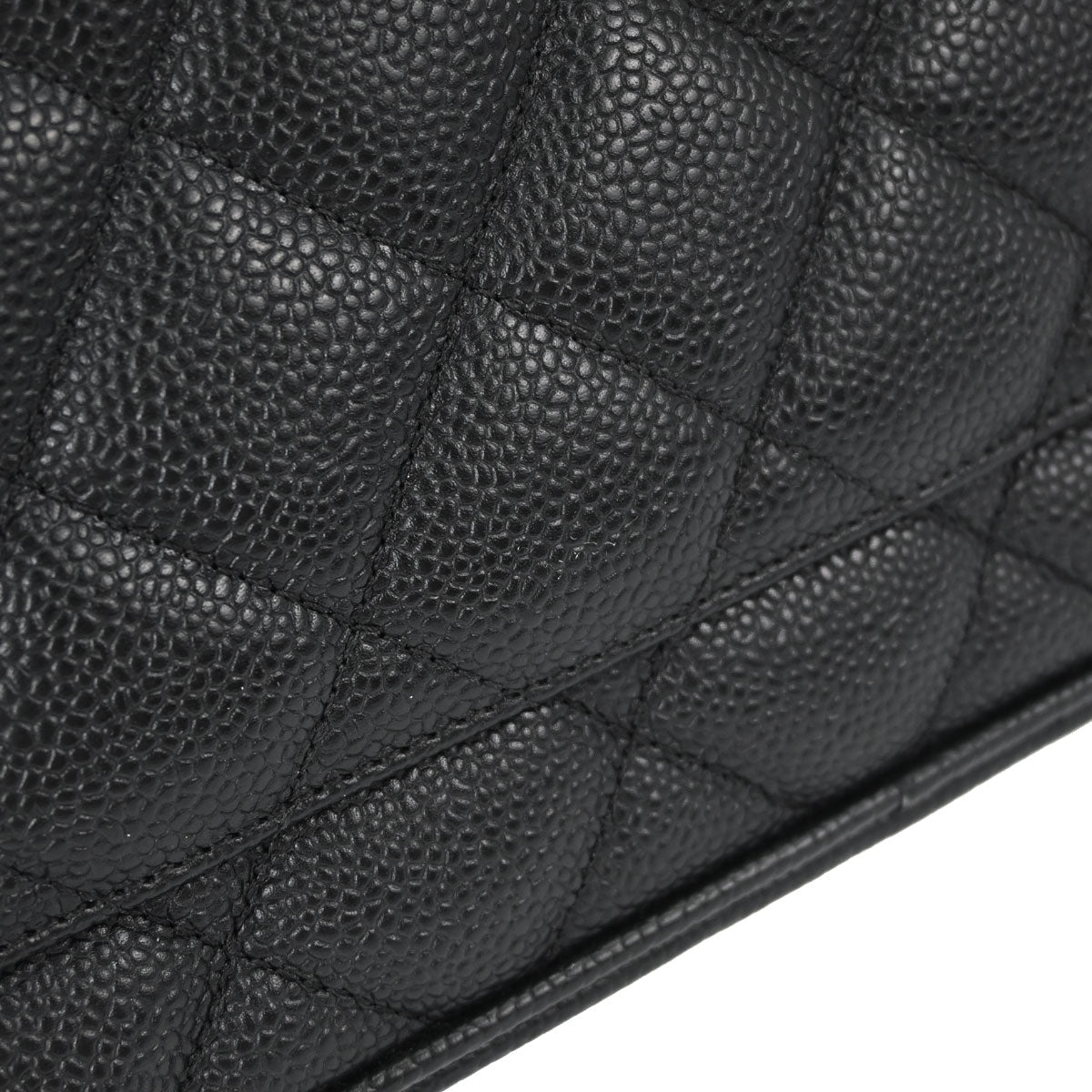 Chanel 2003-2004 Black Caviar Skin Medallion Tote Handbag
