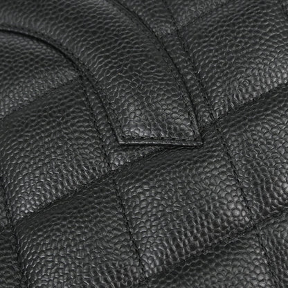 Chanel 2003-2004 Black Caviar Skin Medallion Tote Handbag