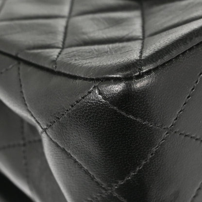 Chanel Black Lambskin Medium Classic Double Flap Shoulder Bag