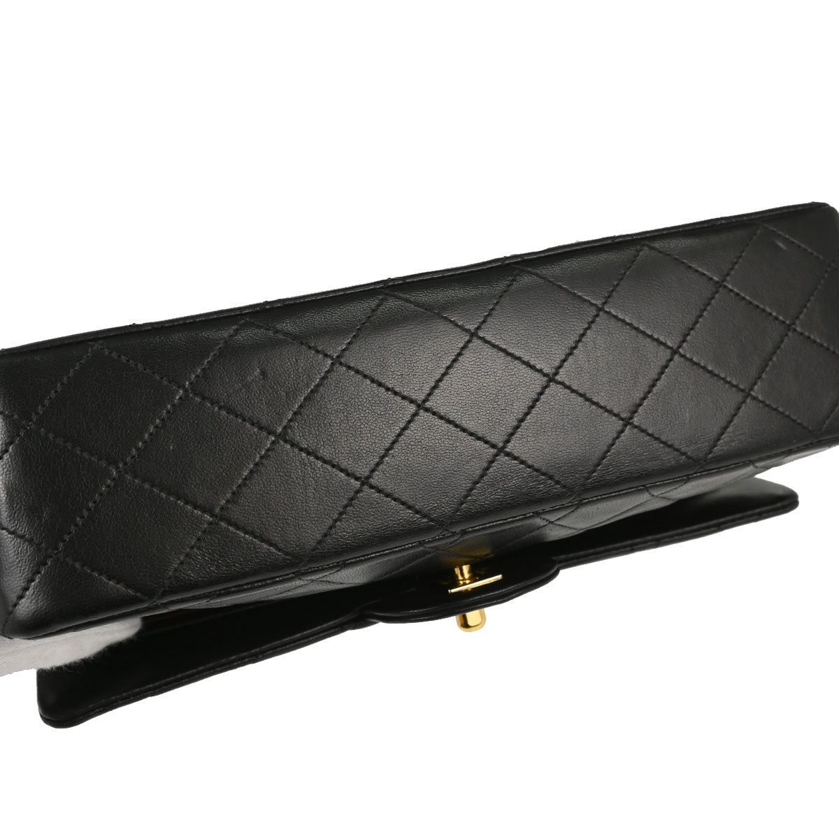 Chanel Black Lambskin Medium Classic Double Flap Shoulder Bag