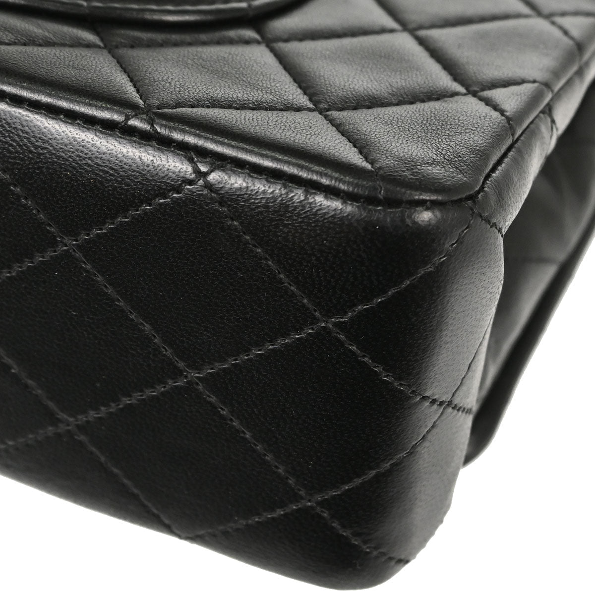 Chanel Black Lambskin Medium Classic Double Flap Shoulder Bag