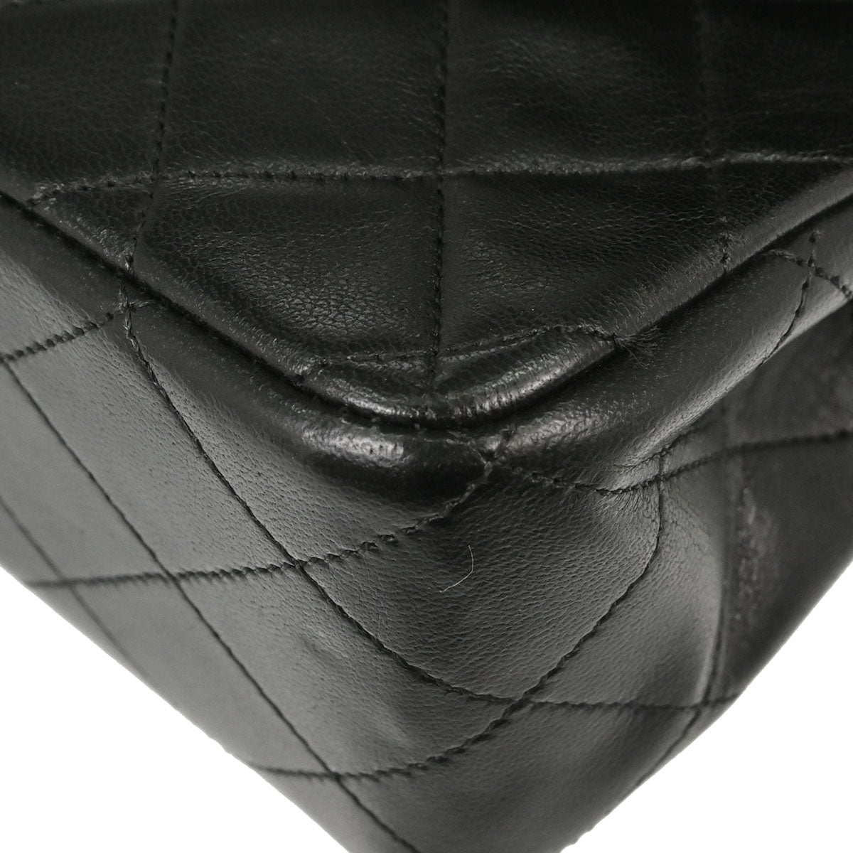 Chanel Black Lambskin Medium Classic Double Flap Shoulder Bag