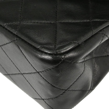 Chanel Black Lambskin Medium Classic Double Flap Shoulder Bag