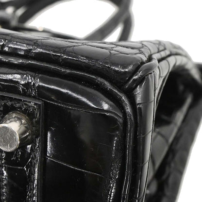 Hermes * Black Niloticus Birkin 30 Handbag