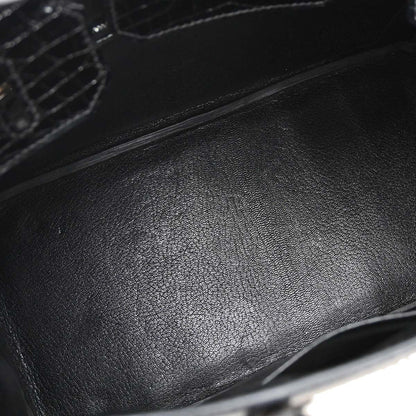 Hermes * Black Niloticus Birkin 30 Handbag