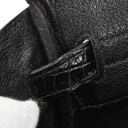 Hermes * Black Niloticus Birkin 30 Handbag