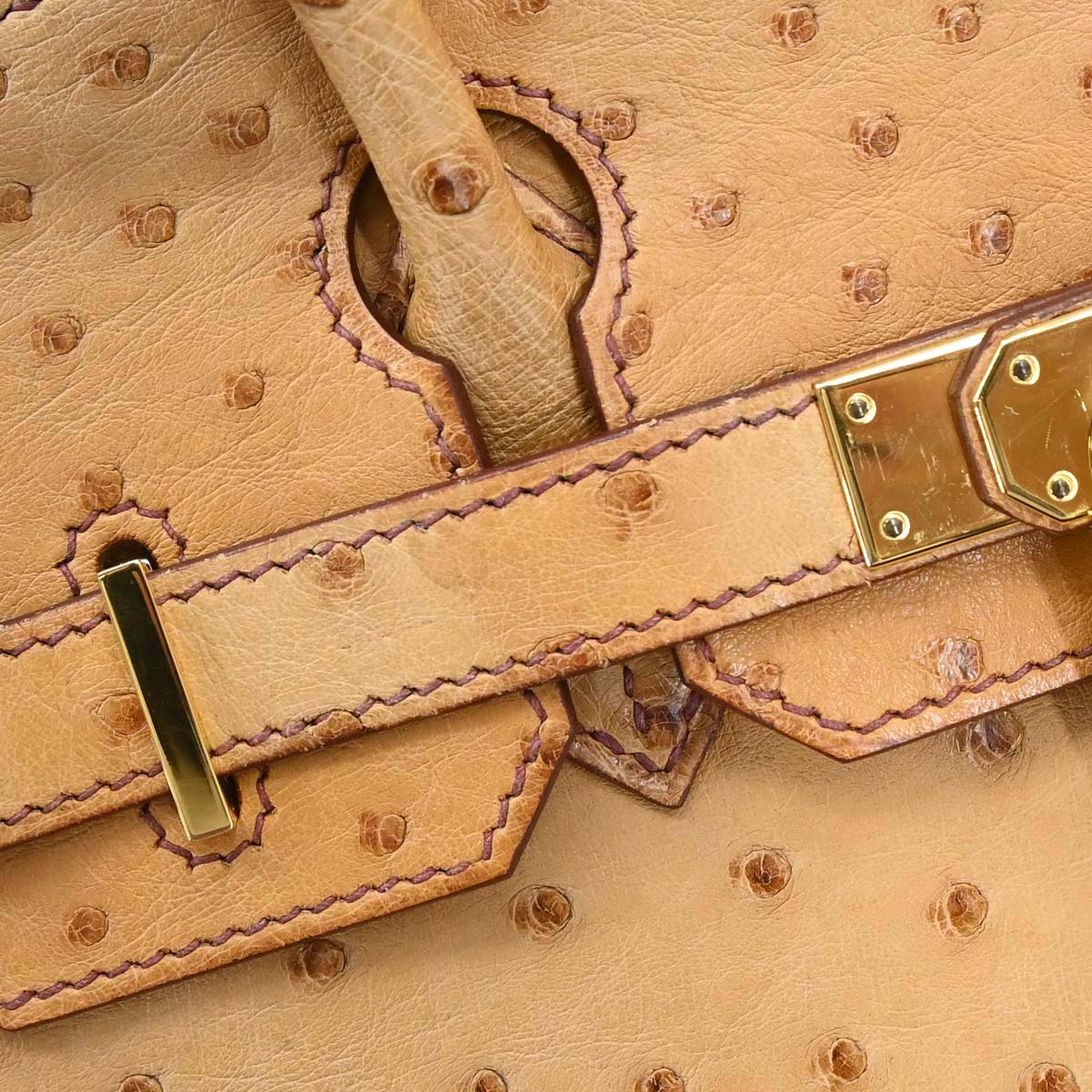 Hermes * Chestnut Ostrich Birkin 30 Handbag