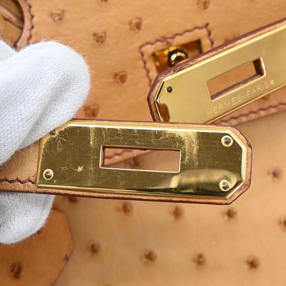 Hermes * Chestnut Ostrich Birkin 30 Handbag